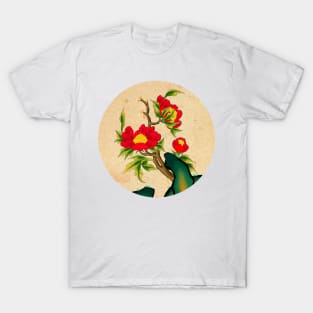 Minhwa: Peony on the Rock A Type (Korean traditional/folk art) T-Shirt